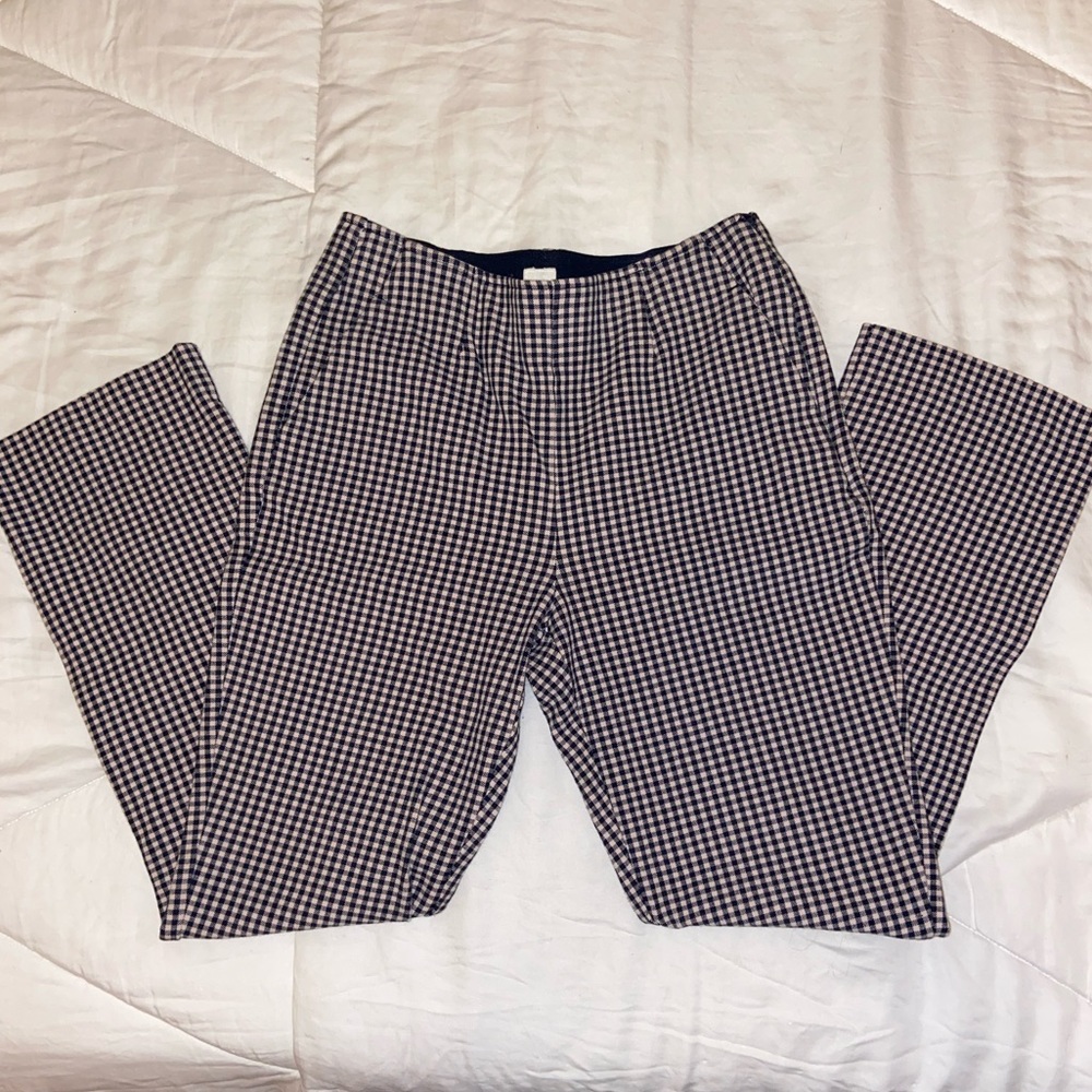 Gap Crop Flare Plaid Trousers